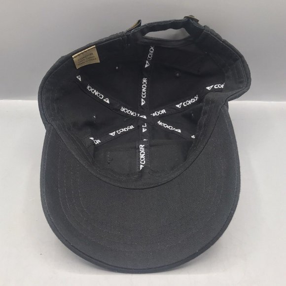 Condor Tactical Hat Cap Black Adjustable Hook And Loop Patches VGC - Picture 6 of 7